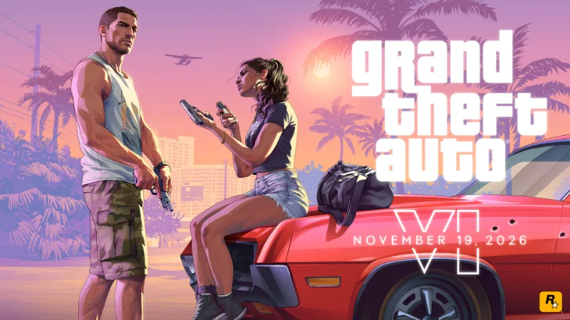 Original Rockstar Games artwork for GTA VI Launch Trailer